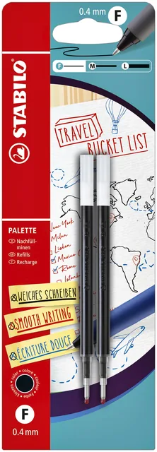 Rollerpenvulling  STABILO Palette F zwart