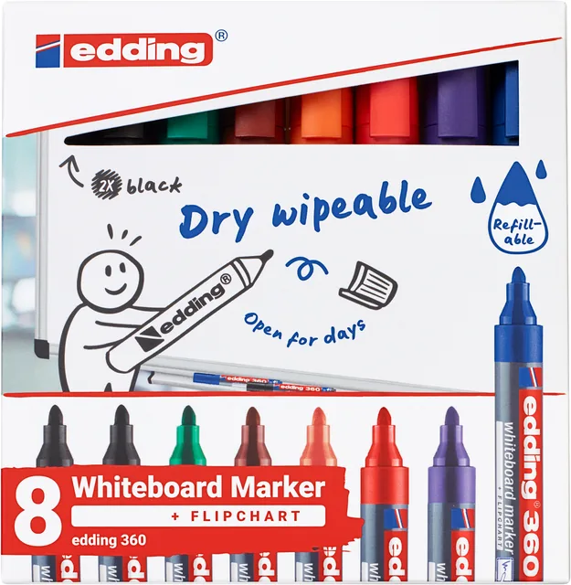 Whiteboardmarker edding 360 rond 1.5-3mm ass