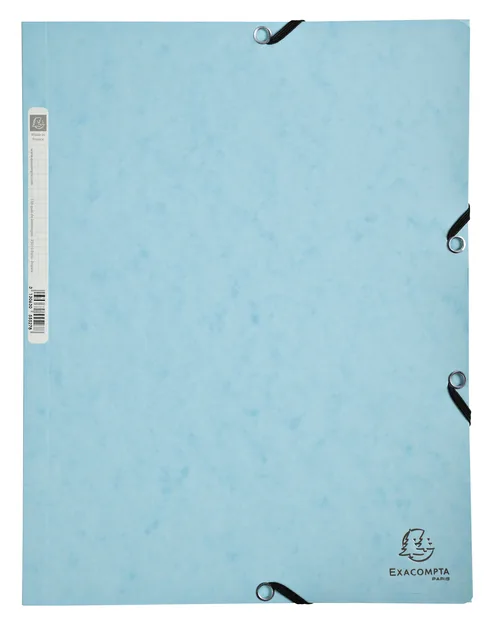 Elastomap Exacompta Aquarel A4 3 klep 400gr blauw