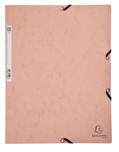 Elastomap Exacompta Aquarel A4 3 klep 400gr roze