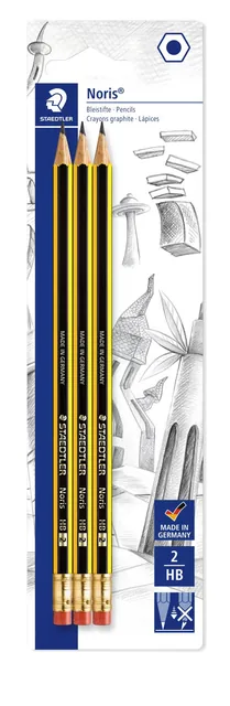 Potlood Staedtler Noris standaard 120-0 hb met gum