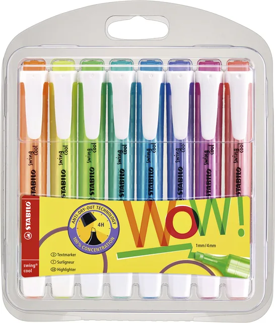 Markeerstift STABILO Swing cool 275/8 Wow assorti