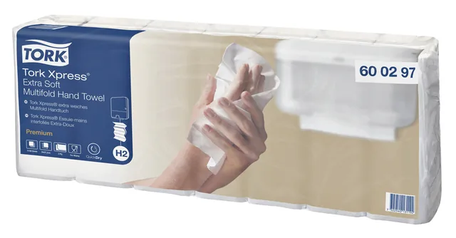 Handdoek Tork H2 Premium 2laags 212x340mm 600297