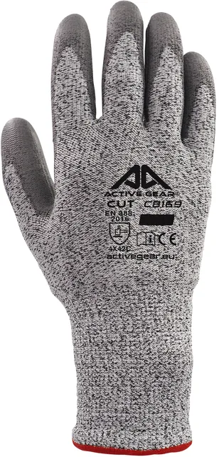 Handschoen ActiveGear snijbestendig grijs 8 M