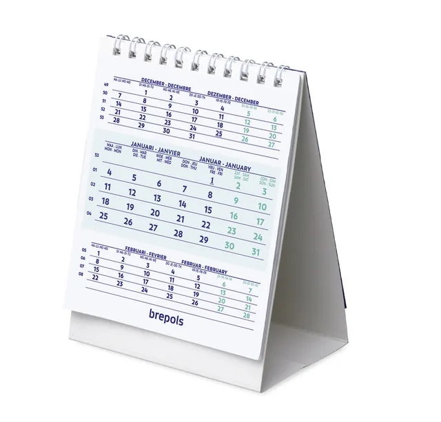 3-Maandsbureaukalender 2027 Brepols 10.5x13cm
