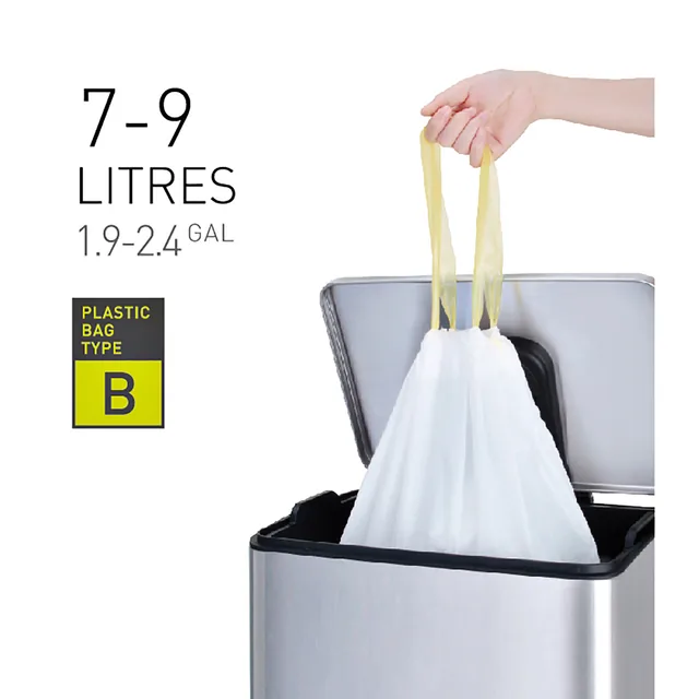 Afvalzak EKO MDPE type B trekb 40x45cm 7-9L wit