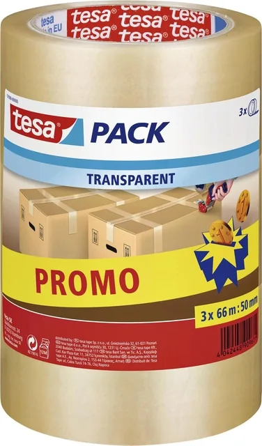 Verpakkingstape tesapack 66mx50mm tr promo