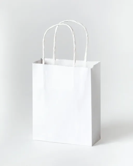 Tas Folia kraft 110gr 12x15x5.5cm 20 stuks wit