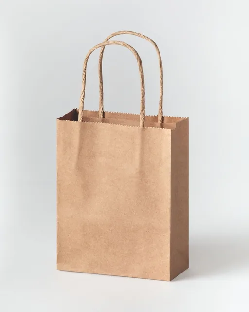 Tas Folia kraft 125gr 12x15x5.5cm 20 stuks naturel