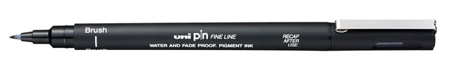 Fineliner Uni-ball Pin brush F zwart