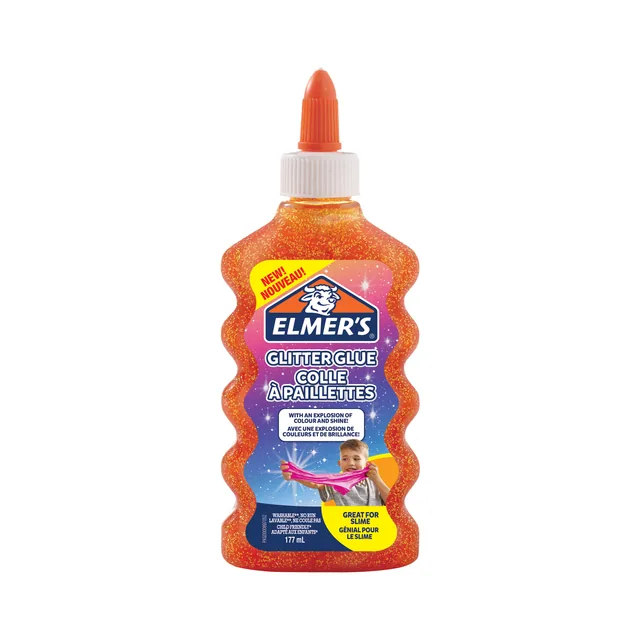 Kinderlijm Elmer's 177ml glitter oranje