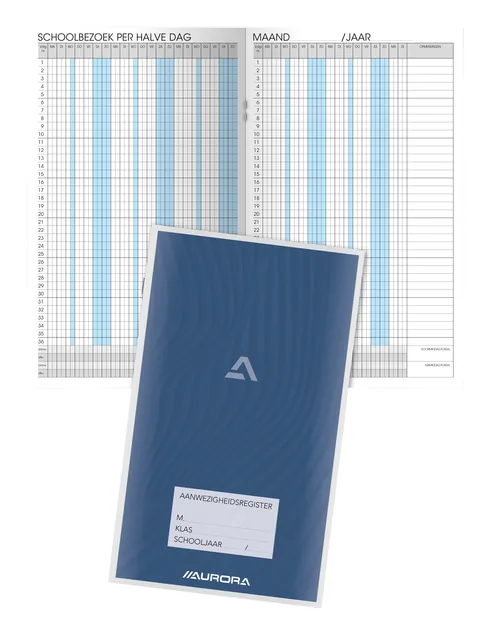 Aanwezigheidsreg Aurora 155x260mm Ned 56pag