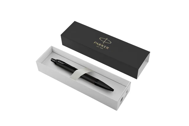 Balpen Parker IM Achromatic GB M mat zwart