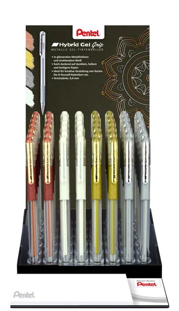 Gelschrijver Pentel K118 Grip M assorti