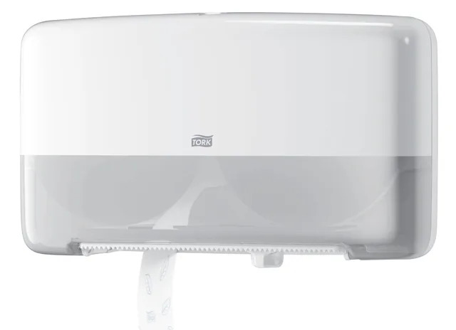 Toiletpapierdispenser Tork T2 jumbo klein duo wit