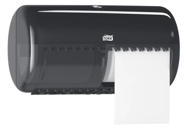 Toiletpapierdispenser Tork T4 duo zwart