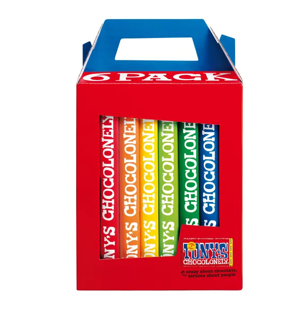 Chocolade Tony Chocolonely Rainbowpack 6 repen