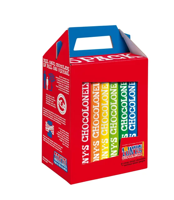 Chocolade Tony Chocolonely Rainbowpack 6 repen