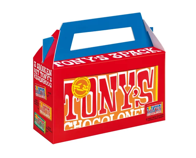 Chocolade Tony Chocolonely  Rainbowpck 3 repen