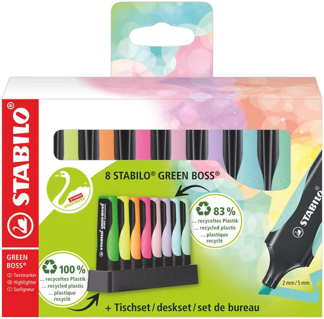 Markeerstift STABILO GREEN BOSS bureauset 6070/8