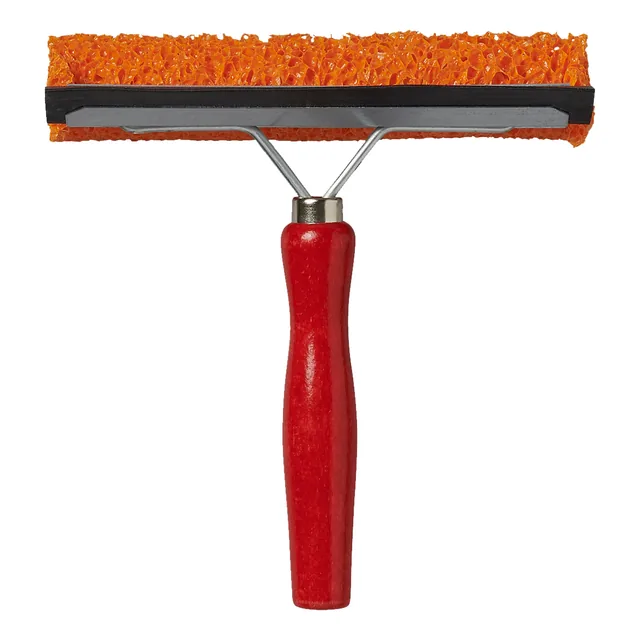 Raamtrekker ProPlus met houten steel 145mm rood