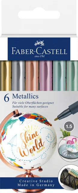 Viltstift Faber-Castell metallic assorti