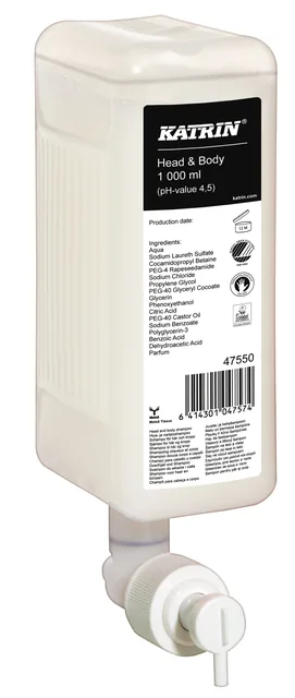 Handzeep Katrin Head and Body vloeibaar 1000ml