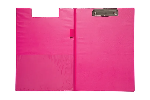 Klembordmap MAUL A4 staand penlus PVC neon roze