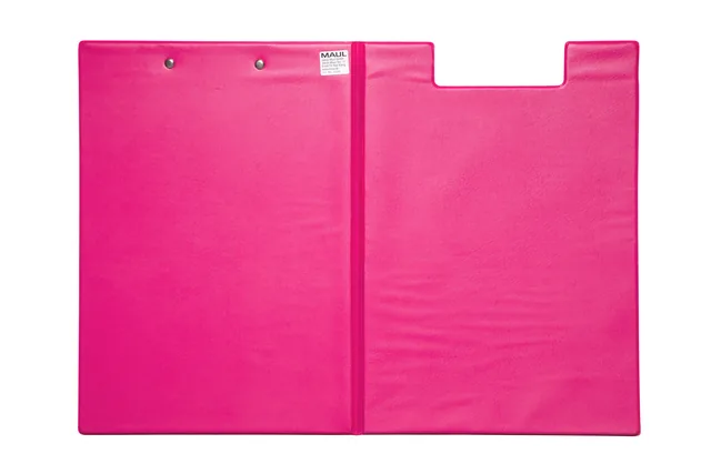 Klembordmap MAUL A4 staand penlus PVC neon roze