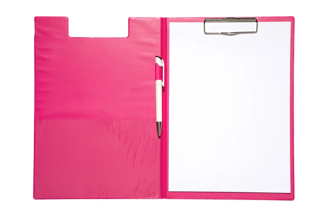 Klembordmap MAUL A4 staand penlus PVC neon roze