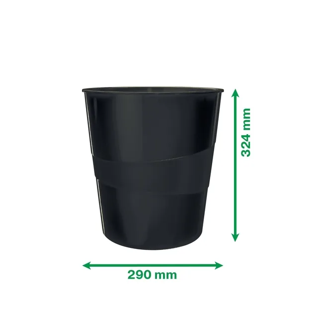 Papierbak Leitz Recycle 15 liter zwart