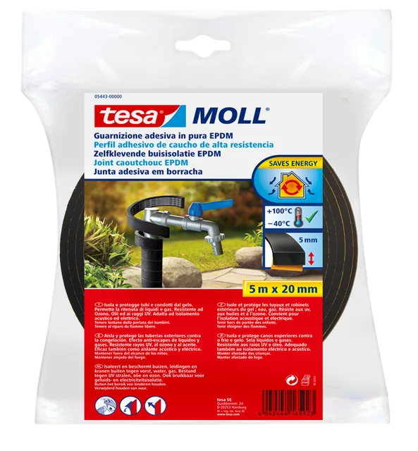 Buisisolatie tesamoll zelfkl 5mx20mm zwart