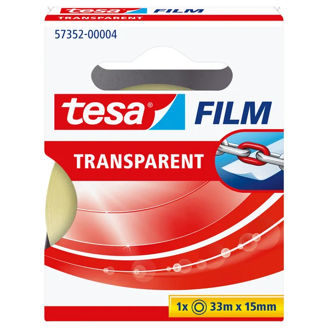 Plakband tesafilm 33mx15mm Transparant in doosje