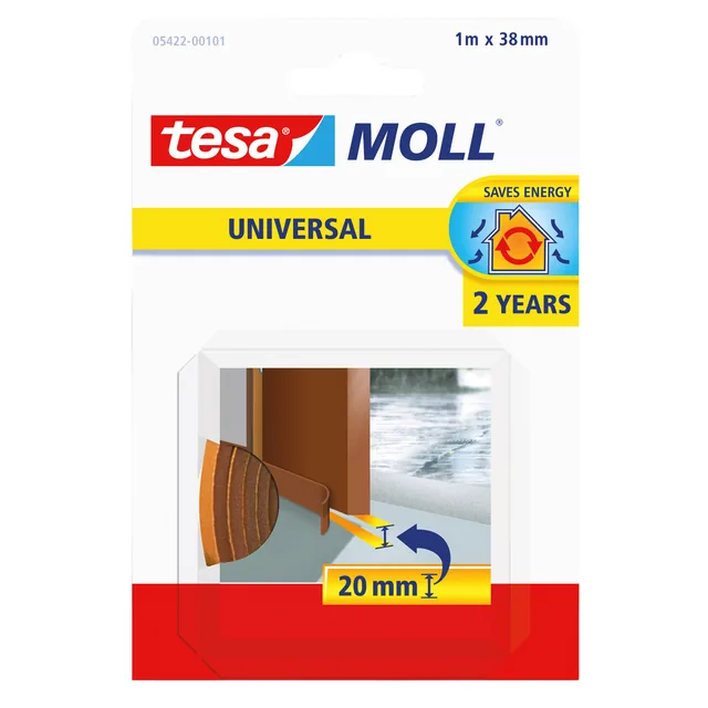 Tochtstrips tesamoll Uni zelfkl deur 1mx38mm bruin
