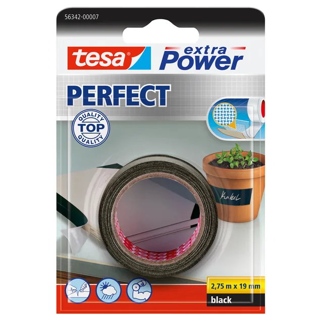 Reparatietape tesa Perfect 2.75mx19mm zwart