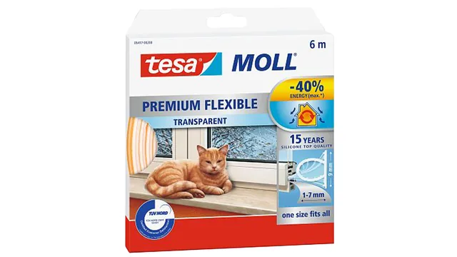 Tochtstrip tesamoll Premium Flexible 6mx9mm tr