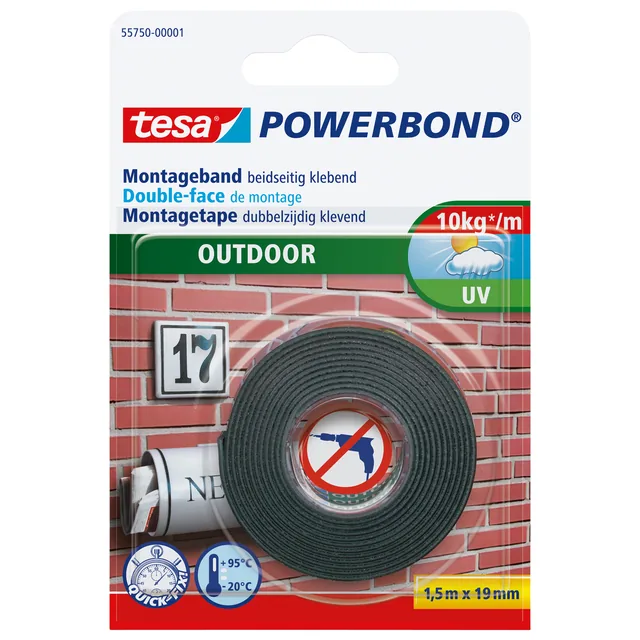 Montagetape tesa Outdoor dubbelz 1.5mx19mm