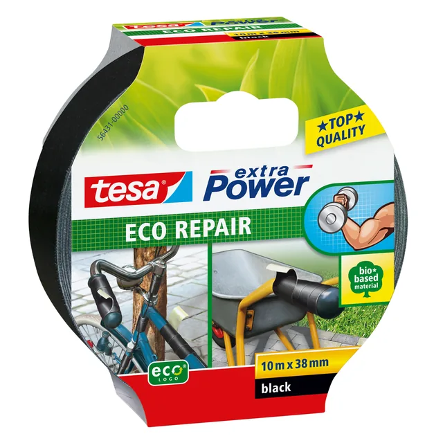 Reparatietape tesa extra Power ECO 10mx38mm zwart