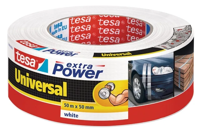 Duct tape tesa extra Power Uni 50mx50mm wit