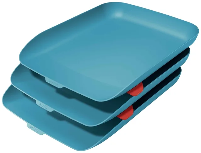 Brievenbak Leitz Cosy set van 3 A4 blauw