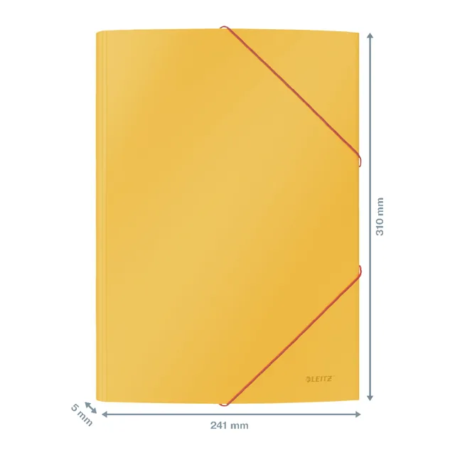 Elastomap Leitz Cosy A4 3-kleps geel