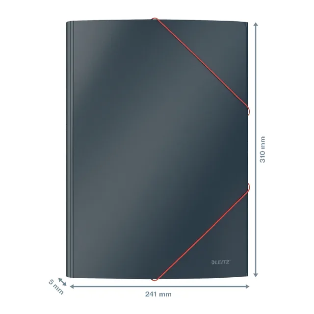 Elastomap Leitz Cosy A4 3-kleps grijs