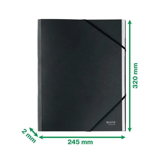 SORTEERMAP LEITZ RECYCLE 6-TABS ZWART