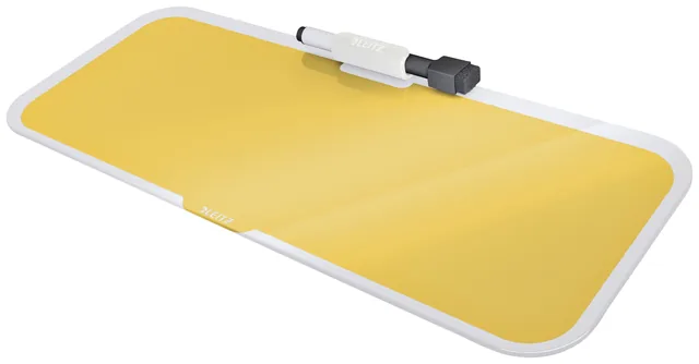 GLAS DESKTOP PAD LEITZ COSY GEEL