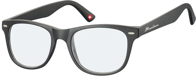 Leesbril Montana blue light filter +2.50dpt zwart