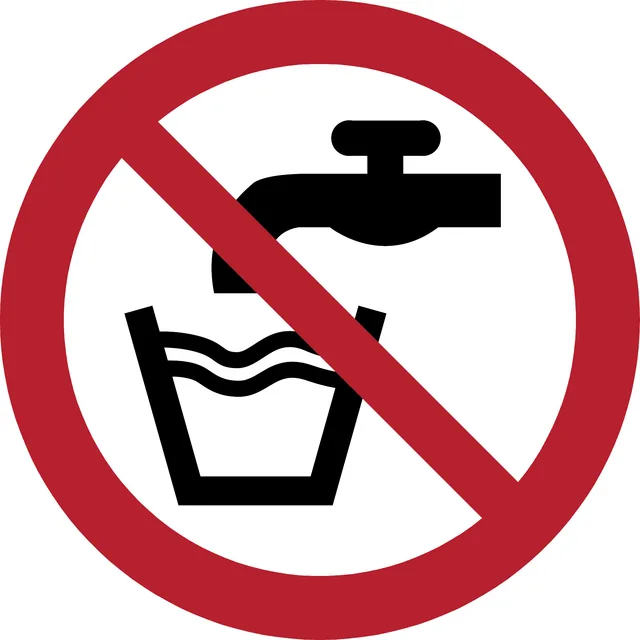 Pictogram Djois Geen drinkwater Ø100mm rd