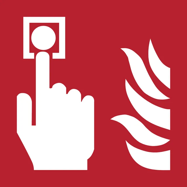 Pictogram Djois Brandmelder 200x200mm rd