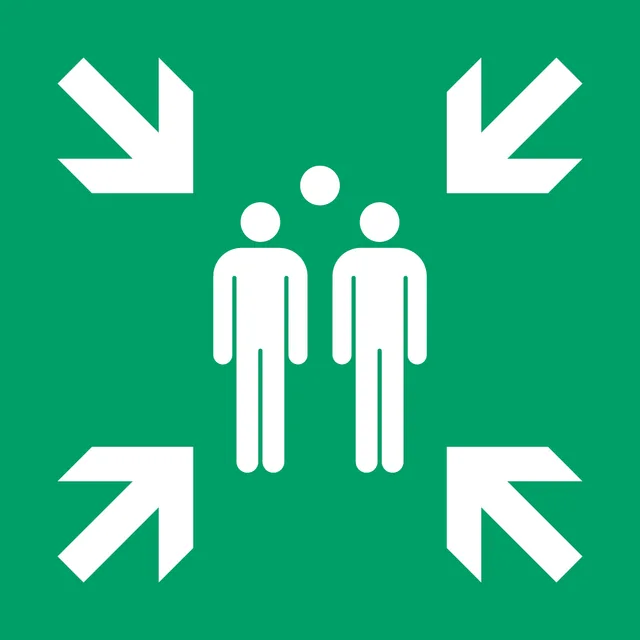 Pictogram Djois Verzamelplaats 200x200mm gn