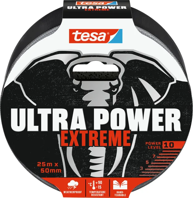 Reparatietape tesa Ultra Power Extreme 25mx50mm zw