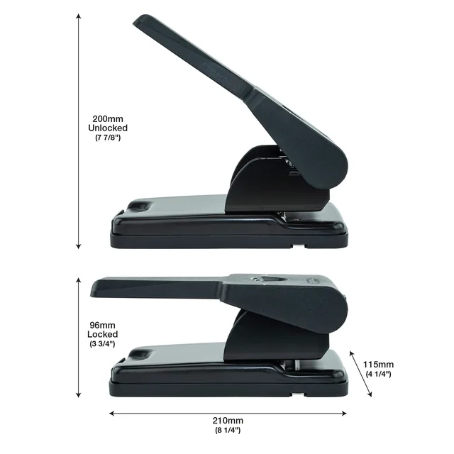 Perforator Rapesco Germ-Savvy HD865-P 2gaats zwart